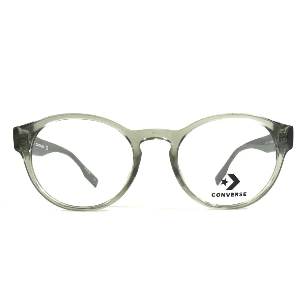 Converse Eyeglasses Frames CV5018 331 Transparent Green Round Full Rim 49-20-145